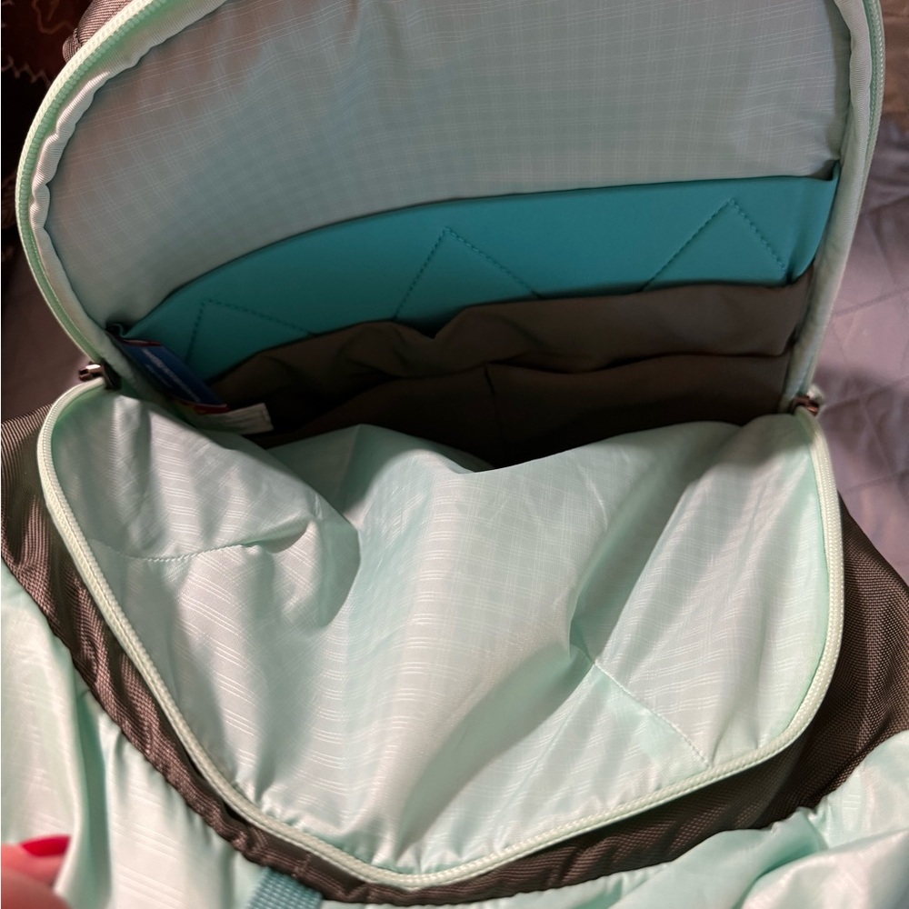 Cotopaxi Olive Green and Mint Backpack with Yellow Accent - Picture 3 of 8